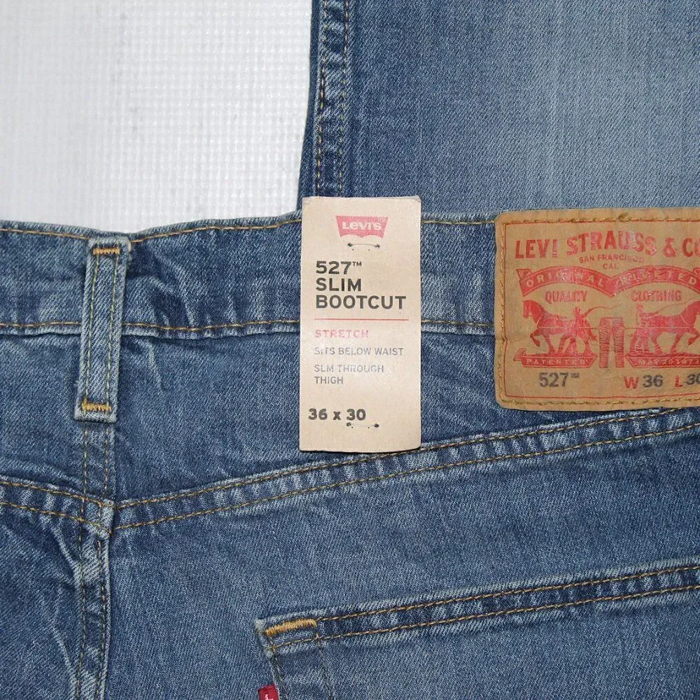 NEW Levi's Men's 527 Slim Boot Cut Jean Black Stone, 36